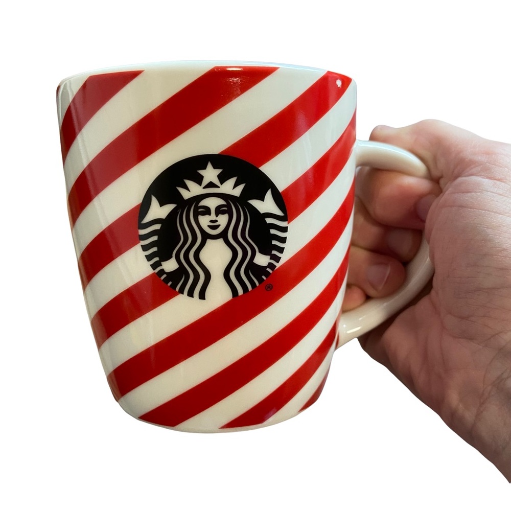 Starbucks Red and White Candy Cane 12 Ounce Mug